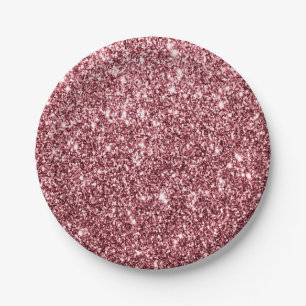 Luxe Rose Gold Glitzer Party Papierplatte Pappteller
