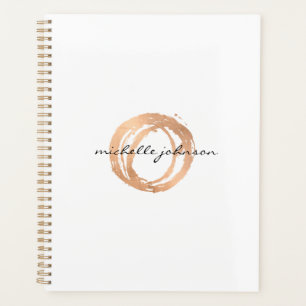 Luxe Rose Gold Painted Circle Terminierungsbuch Planer