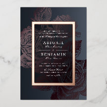 Luxe Rose Gold Vintage botanische Blumenhochzeit