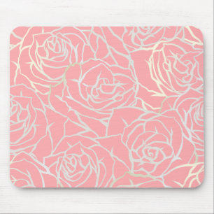 Luxe-Rosen-Umriss Mousepad