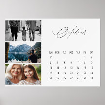 Luxe Script Staffelei-Kalender Oktober 2027