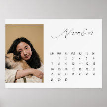 Luxe Script Staffeleikalender November 2027