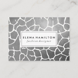 Luxe Silver Pattern Visitenkarte