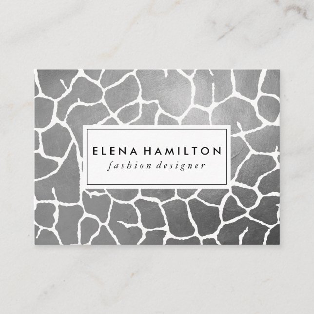 Luxe Silver Pattern Visitenkarte (Vorderseite)