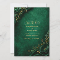 Luxe Smaragd Samt Blumen Hochzeit Eleganz