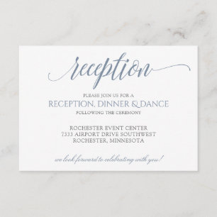 Luxe staubiges blaues Grau der Einladung