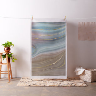 Luxe Strata   Dusty Slate Blue Taupe Pink Agate Stoff