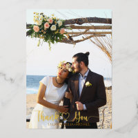 Luxe und Gold Vielen Dank für Ihre Hochzeitskarten