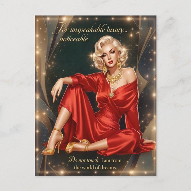 Luxe Vintage Postkarte (Vorderseite)