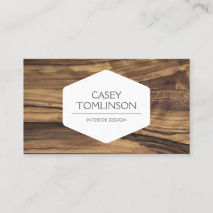 LUXE VINTAGER MODERNER WOODGRAIN-DESIGNER VISITENKARTE