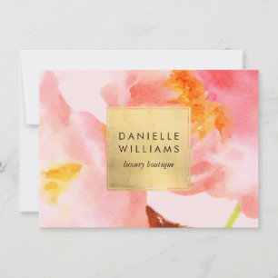 Luxe Watercolor Pink Florals II Geschenkgutschein