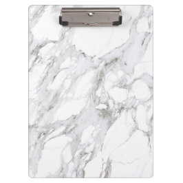 Luxe White Marble Clipboard Klemmbrett