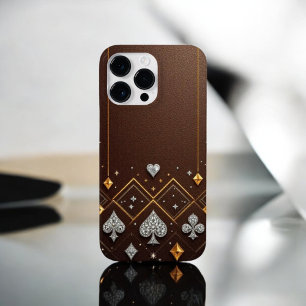 LuxeGuard Brown Diamond Case-Mate iPhone 14 Pro Max Hülle