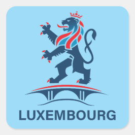 Luxembourg Europe Quadratischer Aufkleber