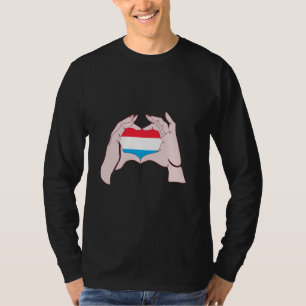 Luxembourg Handsign Heart Luxembourg Roots Letz T-Shirt