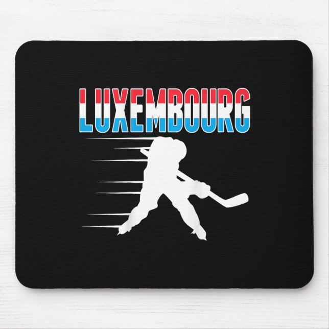Luxembourg Ice Hockey Fans Jersey Luxembourgish Ho Mousepad (Vorne)