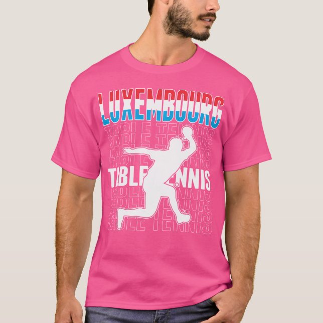 Luxembourg Table Tennis Lover Jersey Luxemburg T-Shirt (Vorderseite)