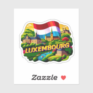 Luxemburg. Aufkleber