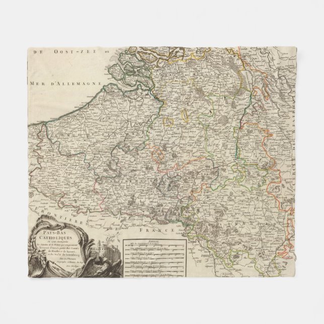 Luxemburg, Belgien Fleecedecke (Vorderseite (Horizontal))