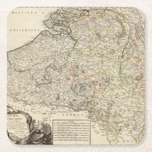 Luxemburg, Belgien Rechteckiger Pappuntersetzer