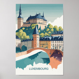 Luxemburg Berühmter Reiseort Poster
