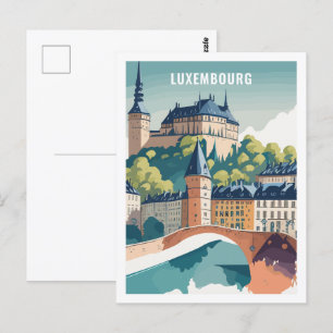 Luxemburg Berühmter Reiseort Postkarte