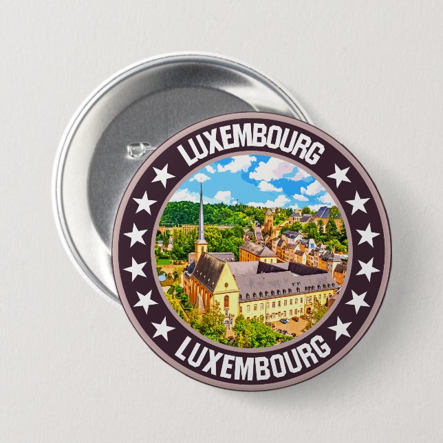 Luxemburg Button (Vorne & Hinten)