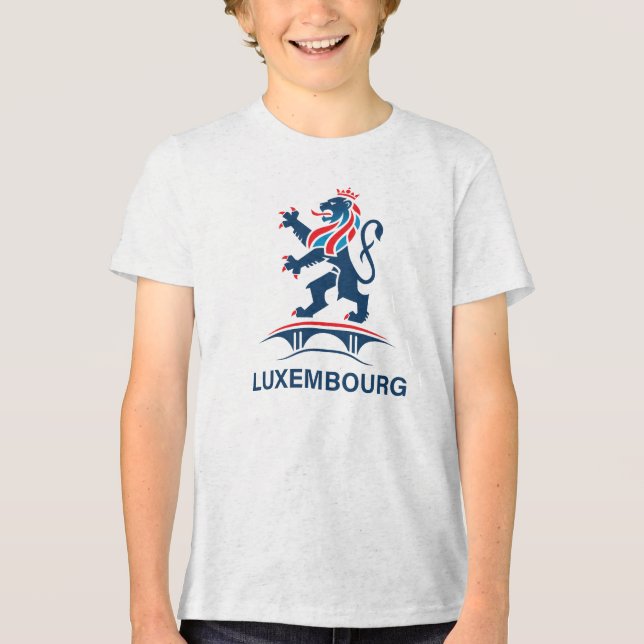 Luxemburg Europa Tri-Blend Shirt (Vorderseite)