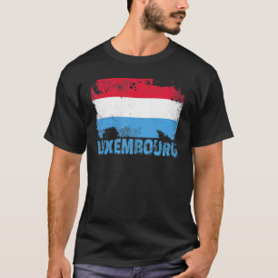 Luxemburg Flag Vintag Distressed Europe Grunge T T-Shirt