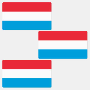 Luxemburg-Flagge Etiketten