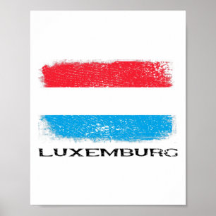 Luxemburg-Flagge Europa Reise Urlaub Europa Luxus Poster