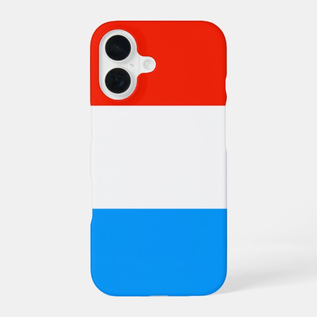 Luxemburg Flagge iPhone 16 Hülle (Rückseite)