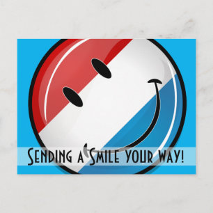 Luxemburg-Flagge lächeln Postkarte