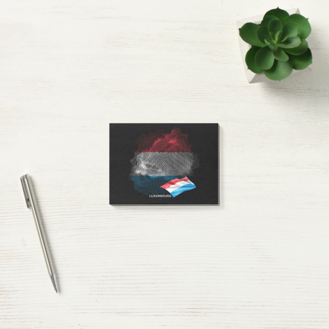 Luxemburg-Flagge Post-it Klebezettel (Büro)