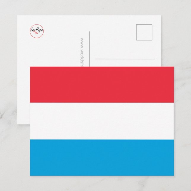 Luxemburg - Flagge - Postkarte (Vorne/Hinten)