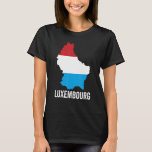 Luxemburg-Flagge und Karte - Vintage Luxemburg Wur T-Shirt