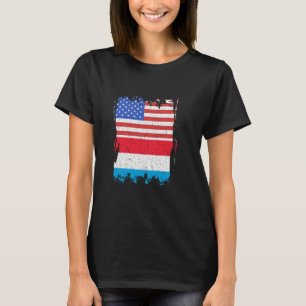 Luxemburg-Flagge USA Luxemburgischer Stolz Amerika T-Shirt