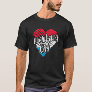 Luxemburg für luxemburgische Mädchenherz-Flagge fü T-Shirt