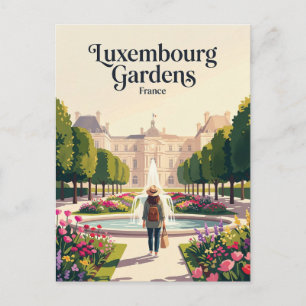 Luxemburg-Gärten Frankreich Postkarte