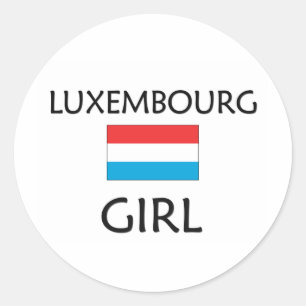 LUXEMBURG GIRL RUNDER AUFKLEBER