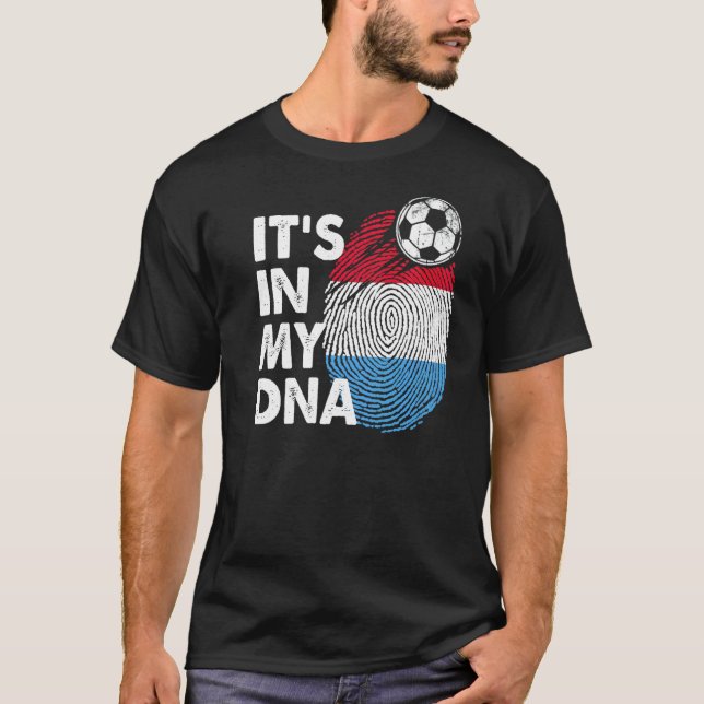 Luxemburg in meinem Flaggenteam der Dna Luxemburg  T-Shirt (Vorderseite)
