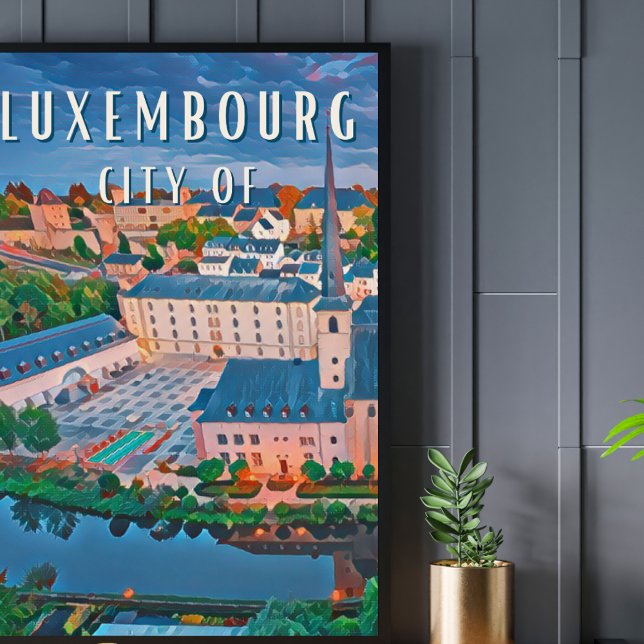 Luxemburg, kosmopolitische und mehrsprachige Stadt Poster (Luxembourg, ville cosmopolite et multilingue)