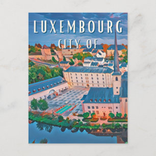 Luxemburg, kosmopolitische und mehrsprachige Stadt Postkarte
