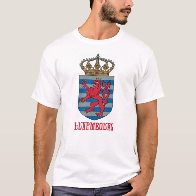LUXEMBURG - MAP/LOGO/FLAG/FARBE/WAPPEN T-Shirt (Vorderseite)