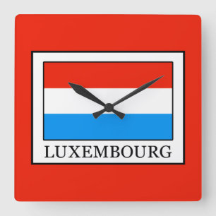 Luxemburg Quadratische Wanduhr