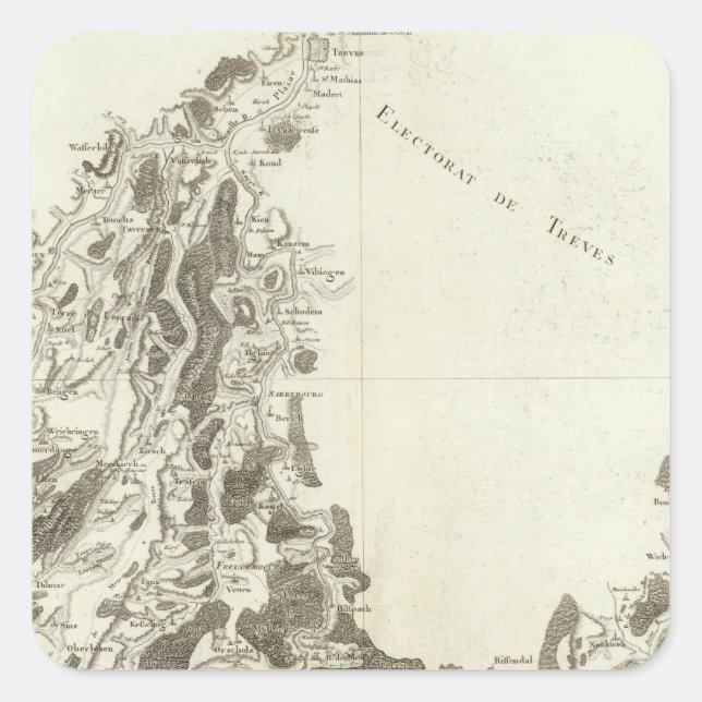 Luxemburg Quadratischer Aufkleber (Vorderseite)