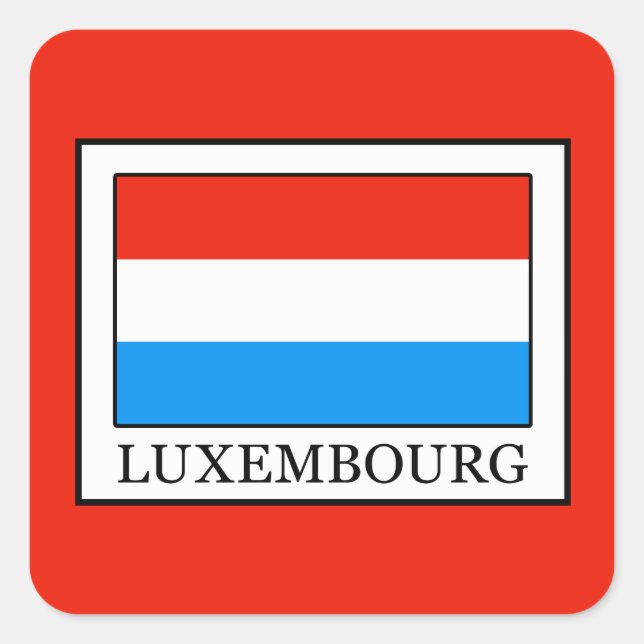 Luxemburg Quadratischer Aufkleber (Vorderseite)