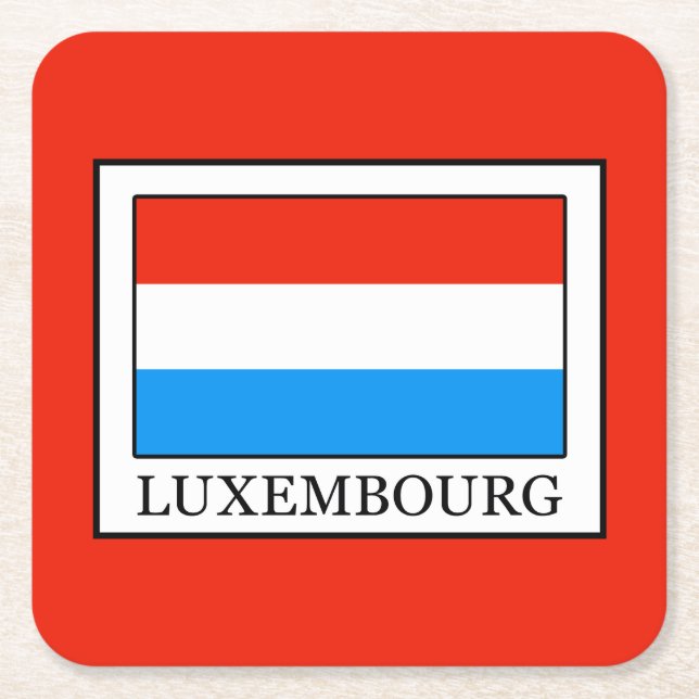 Luxemburg Rechteckiger Pappuntersetzer (Vorderseite)