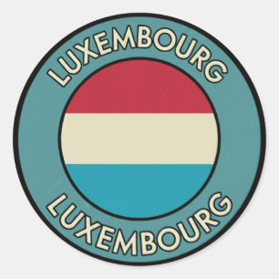 Luxemburg runder aufkleber