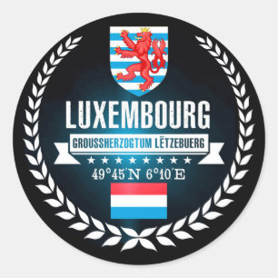 Luxemburg Runder Aufkleber